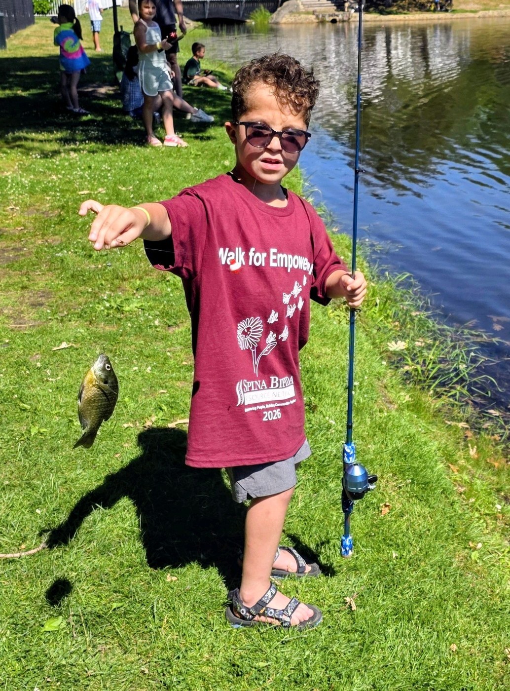 Young angler with a sunfish