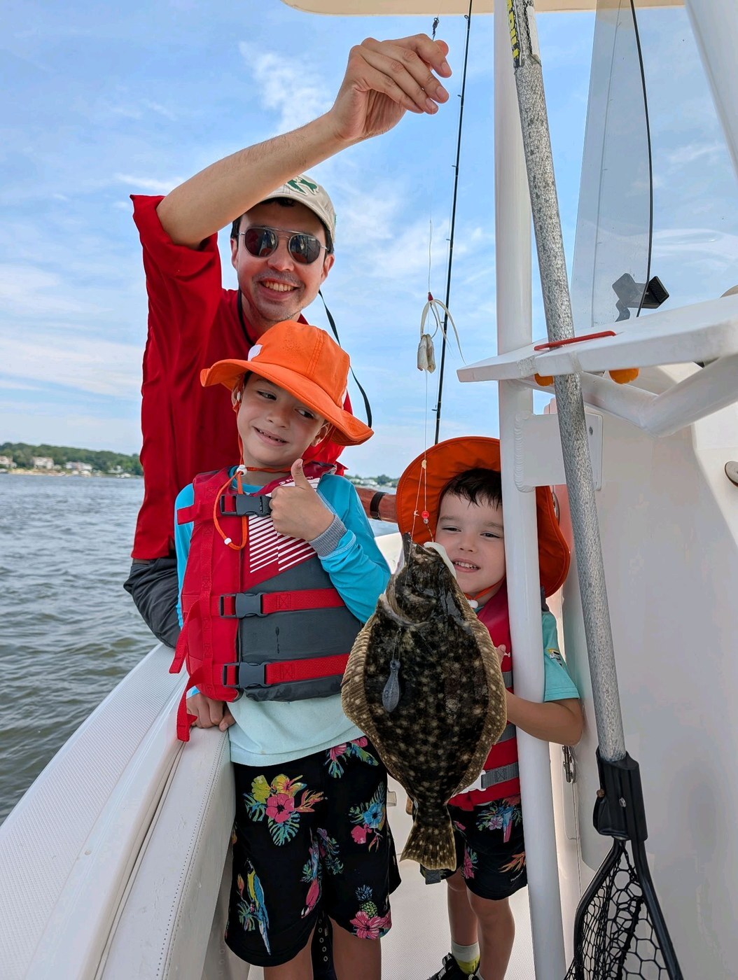 Shafer grandsons' first fluke