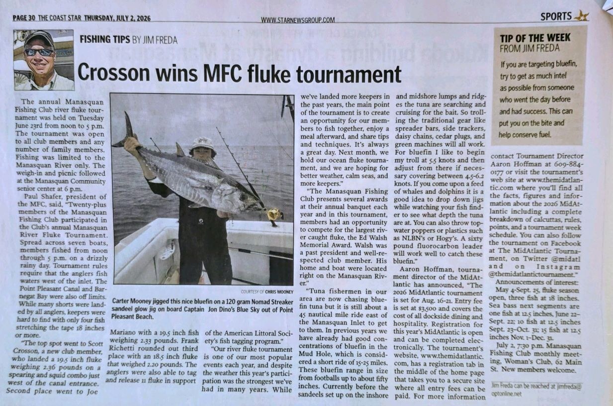 Coast Star — MFC fluke tournament
