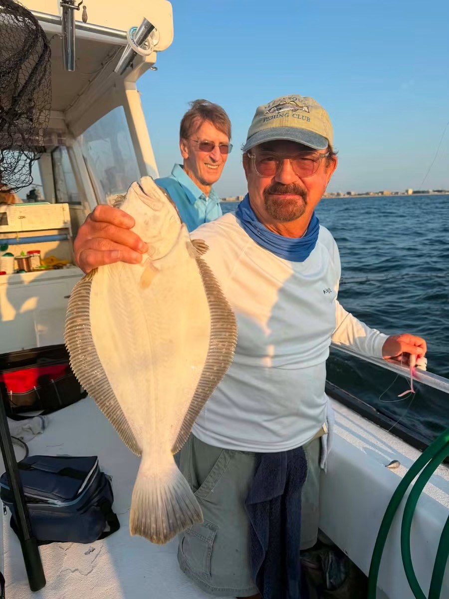 Fluke aboard the green boat