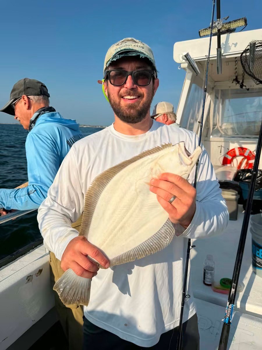 Fluke over the rail — Monger trip