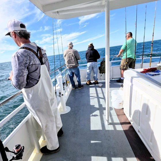 Fishing off the stern
