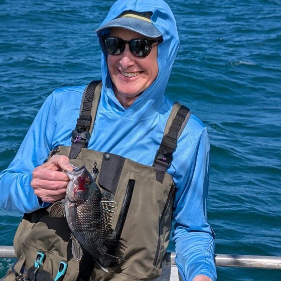 Bob More's first ocean catch