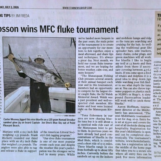 Coast Star — MFC fluke tournament
