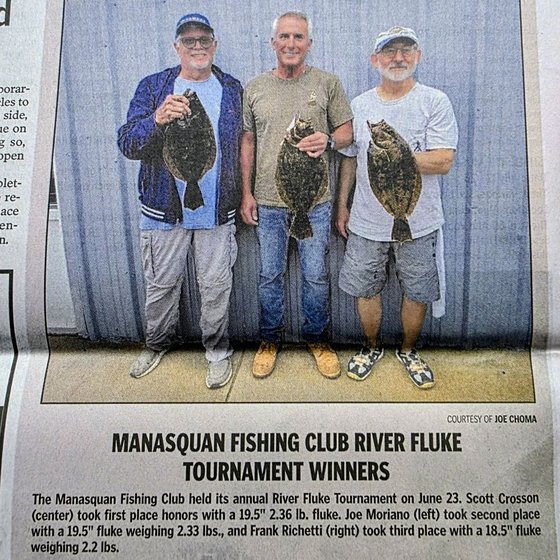River Fluke Tournament winners