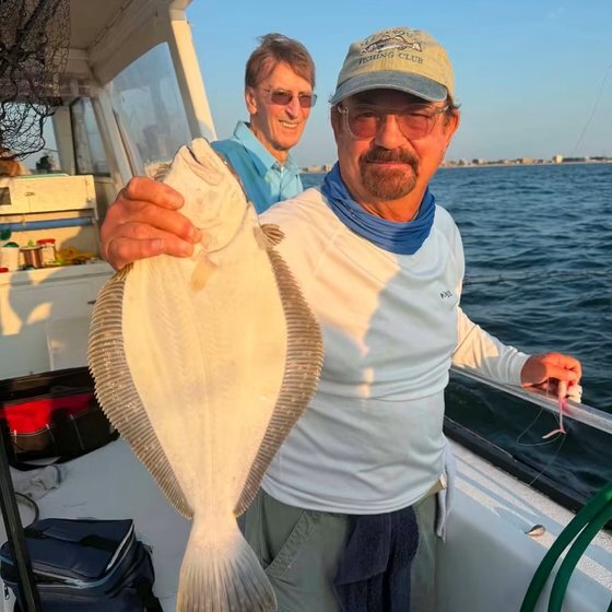 Fluke aboard the green boat
