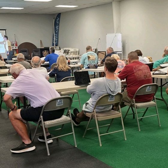 Surf fishing course — members learning